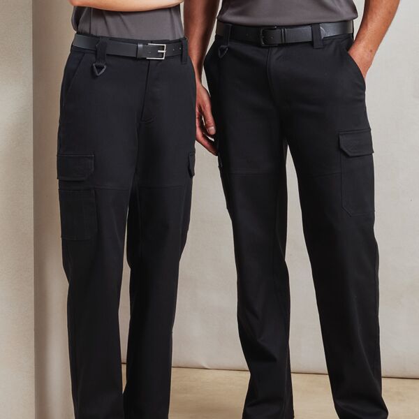Premier Unisex Stretchchecker Work Cargo Trousers Thumbnail